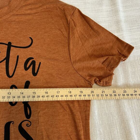 It's Just A Bunch of Hocus Pocus Halloween T Shirt Women's Size Large Orange L - Picture 3 of 6